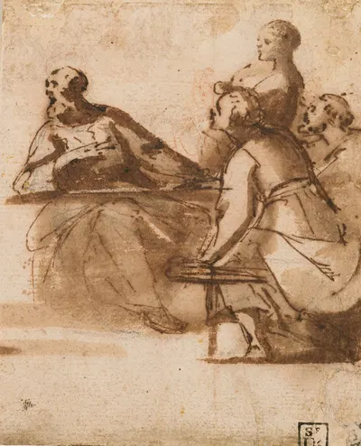 Study for the Calling of Saint Matthew by Giovanni Baglione — digital art print download