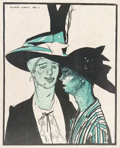 О, Мэг, подумай о том, что мы на обложке журнала! by Стюарт Дэвис, 1913 — digital art print download