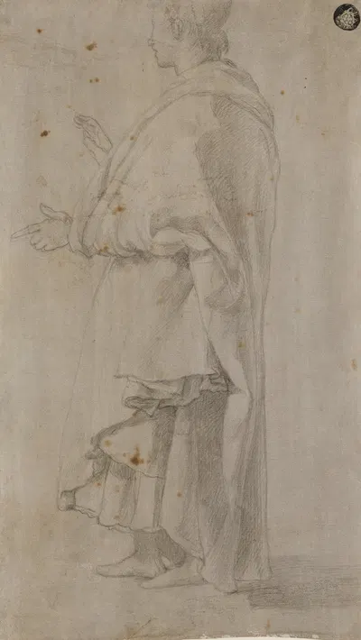Drapery Study of a Young Man by Giovanni da San Giovanni — digital art print download