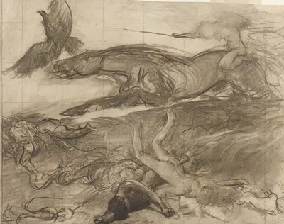 Illustration for the Book of Revelation by Джулио Аристида Сарторио, 1890–1910 — digital art print download