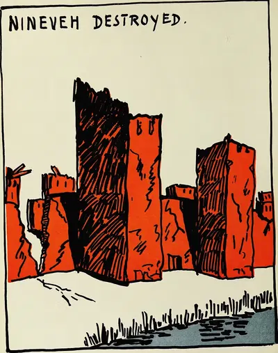 Nineveh Destroyed by Hendrik Willem Van Loon, 1920 — digital art print download