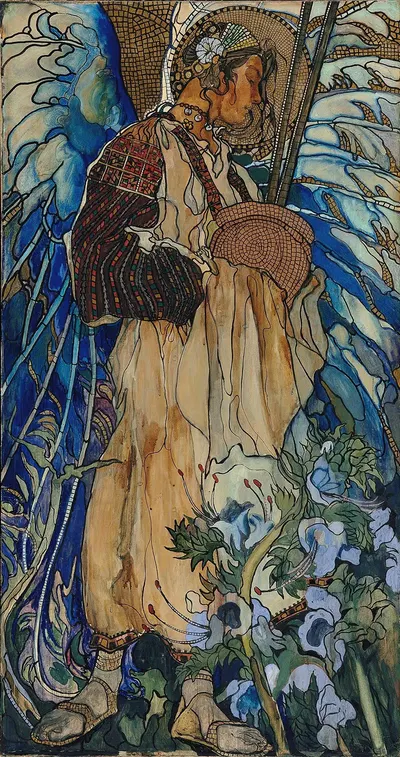 Гуцульская мадонна by Казимеж Сихульский, 1909 — digital art print download