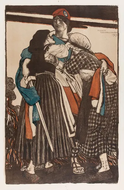Эльзас-Лотарингия возвращена Франции by Морис Грейффенхаген, 1917 — digital art print download
