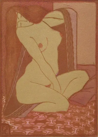 Женский ню by Эрик О. В. Эхрстром, 1910 — digital art print download