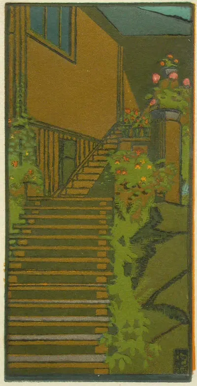 Лестница, архитектурное исследование by Эрик О. В. Эхрстром, 1909 — digital art print download