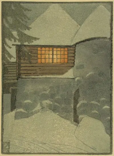 Зимний вечер by Эрик О. В. Эхрстром, 1909 — digital art print download