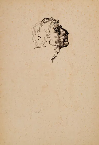 Head of a man by Гюстав Ванез — digital art print download