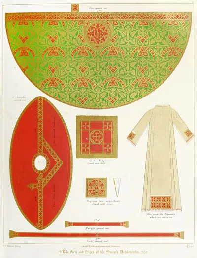 Форма и размеры священных облачений by Август Пюжин, 1846 — digital art print download