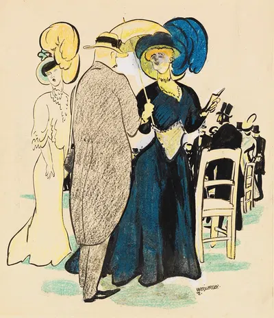 Feine Gesellschaft by Albert Weisgerber, 1908 — digital art print download