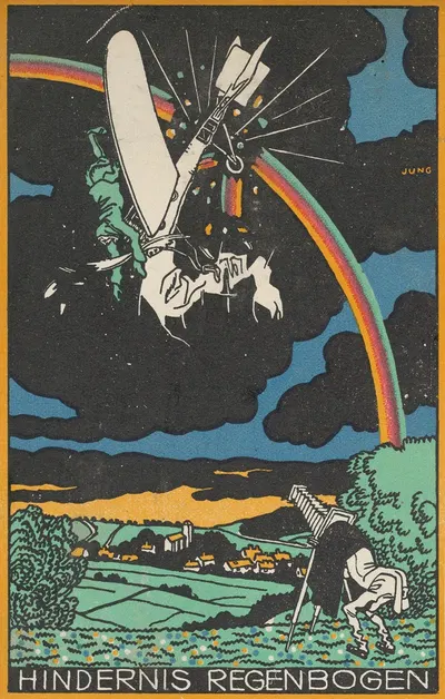 Rainbow Obstacle (Hindernis Regenbogen) by Мориц Юнг, 1911 — digital art print download