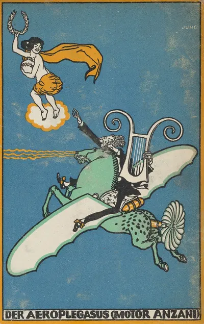 Аэроплегас (двигатели Анзани) by Мориц Юнг, 1911 — digital art print download