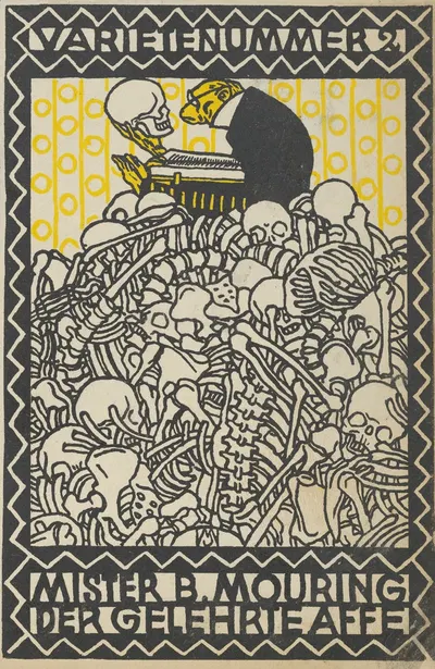 Mister B. Mouring, The Learned Monkey by Rudolf Kalvach, 1907 — digital art print download