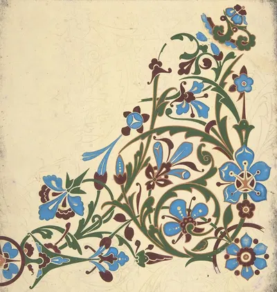 Design for a Floral Pattern by Кристофер Дрессер — digital art print download