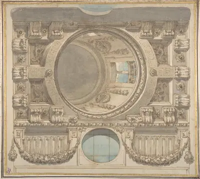 Архитектурный проект потолка с куполом by Фламинио Иннокенцо Миноцци, 1735–1817 — digital art print download
