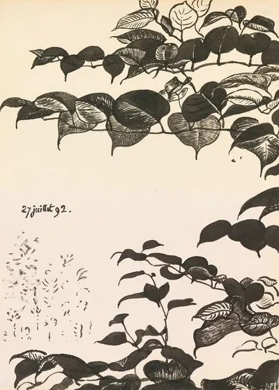 Étude De Feuillages Stylisé by Georges Lemmen, 1892 — digital art print download