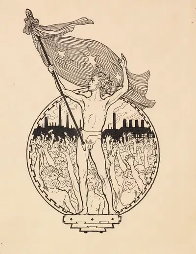 Эскизные чертежи by Хуго Хёппенер, 1898 — digital art print download