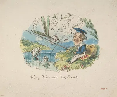 Fishey Flies and Fly Fishes by John Leech — digital art print download