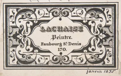 Trade Card by Жюль-Эдмон-Шарль Лашаиз, 1835 — digital art print download