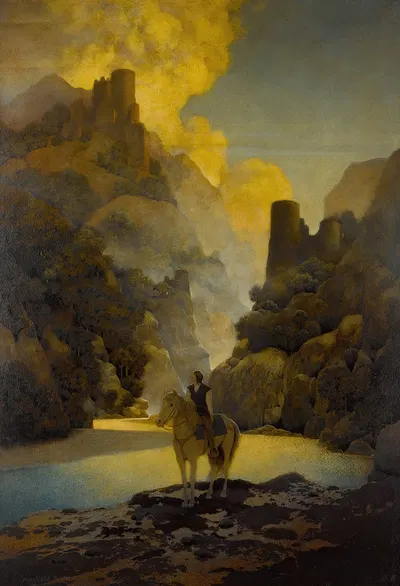 Роман; Акассин ищет Николетту by Максфилд Парриш, 1903 — digital art print download