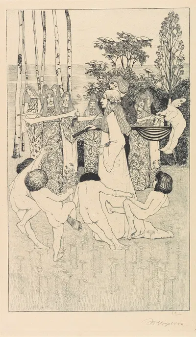 Minnetraum by Heinrich Vogeler, 1894 — digital art print download