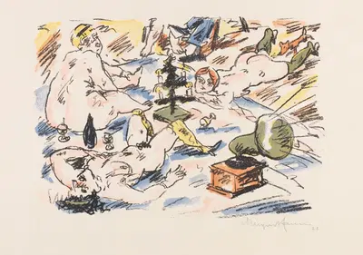 Hamm, Eugen- Vorstadt-Bordell. by Joachim Ringelnatz, 1923 — digital art print download