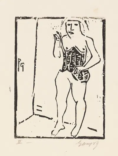 Девушка в черном топе by Поль Ганголф, 1920 — digital art print download