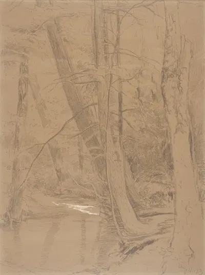 Forest Landscape with River by Гомер Додж Мартин, 1873 — digital art print download
