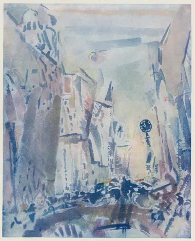 Fifth avenue – as it looks to a leader of the post-impressionists by John Marin, 1912 — digital art print download