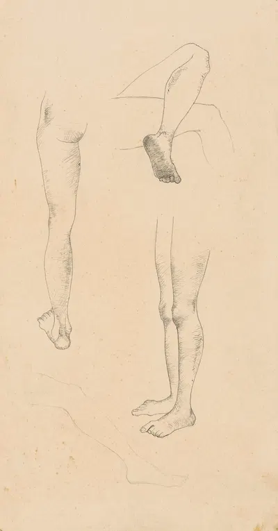Studie van de benen van een meisje by Ян Манкес, 1899-1920 — digital art print download