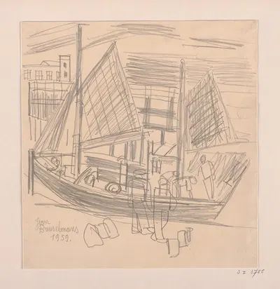 Boat by Jean Brusselmans, 1939 — digital art print download