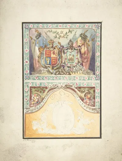 Design for a Coat of Arms by J. S. Pearse, 1858 — digital art print download