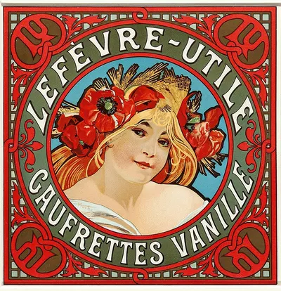 Lefèvre – Utile Gaufrettes Vanille by Альфонс Муха, c.1900 — digital art print download