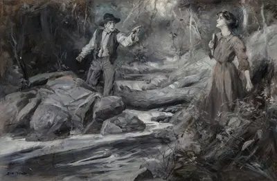 След одинокой сосны by Фредерик Кофай Йон, 1908 — digital art print download