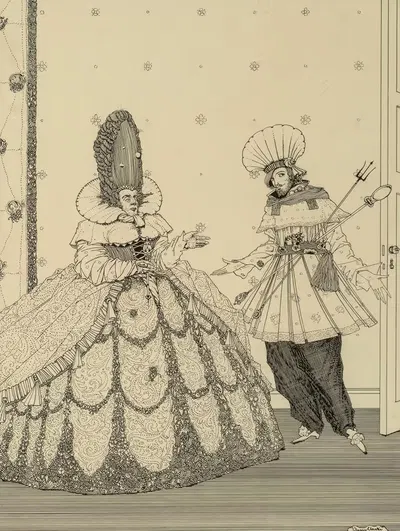 Спящая красавица, Сказки Шарля Перро by Гарри Кларк, 1922 — digital art print download