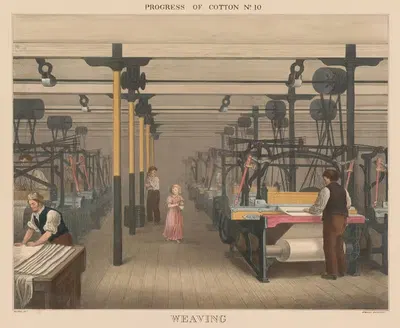 Прогресс хлопка; № 10 – Ткачество by Джеймс Ричард Барфут, 1840 — digital art print download