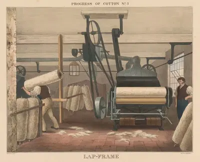 Прогресс хлопка; #3 Лапковая рама by Джеймс Ричард Барфут, 1840 — digital art print download