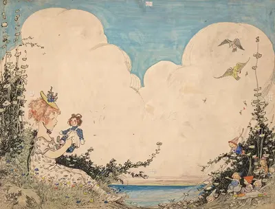 Истории Рэггеди Энн, форзацы by Джонни Груэлл, 1918 — digital art print download