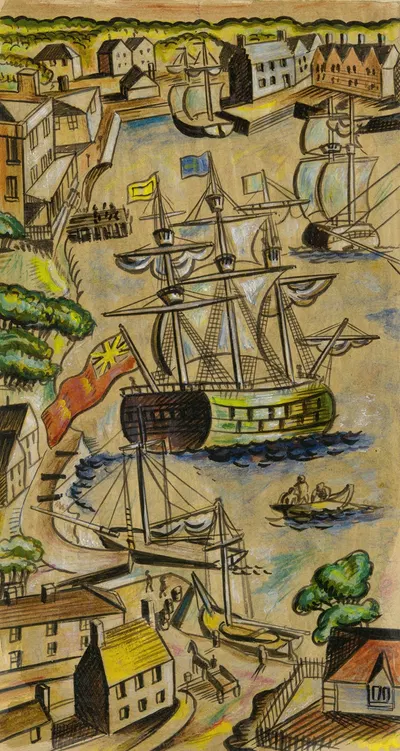 New Amsterdam by Reginald Marsh, 1922 — digital art print download