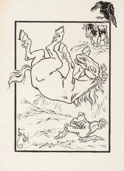 Chicken and the Horse by William Wallace Denslow — digital art print download