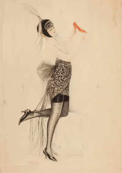 Masquerade Ball by Charles Gates Sheldon, 1920 — digital art print download