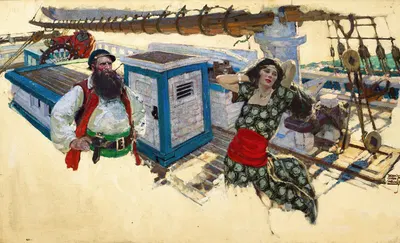 Never the Twain Shall Meet by Dean Cornwell, 1923 — digital art print download