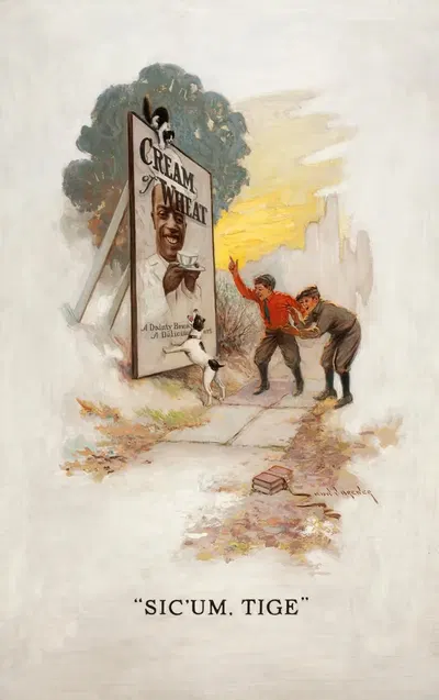 Sic'um, Tige, Cream of Wheat ad illustration by Edward Vincent Brewer, 1913 — digital art print download