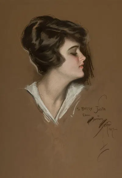 Портрет Бетти Йост by Харрисон Фишер, 1916 — digital art print download