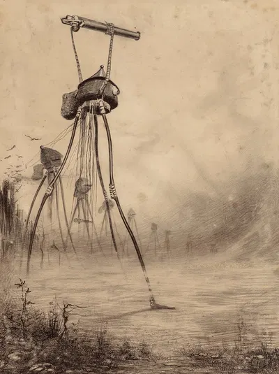 Марсианская газовая пушка by Энрике Алвим Корреа, 1906 — digital art print download