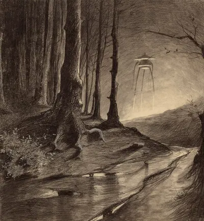 Марсианин в лесу by Энрике Алвим Корреа, 1906 — digital art print download
