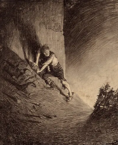 Испуганный человек by Энрике Алвим Корреа, 1906 — digital art print download