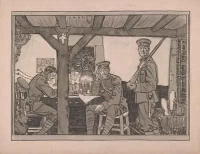 Солдаты Первой мировой войны by Герберт Паус, 1918 — digital art print download