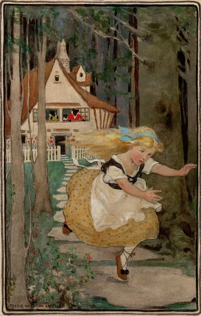 Златовласка и три медведя by Джесси Уилкокс Смит, 1916 — digital art print download