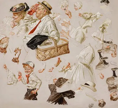 Эскиз для обложки Saturday Evening Post, 3 июля by Джозеф Кристиан Лейендеккер, 1915 — digital art print download