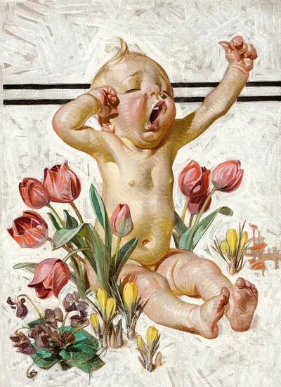 Весна пришла by Джозеф Кристиан Лейендеккер, 1917 — digital art print download